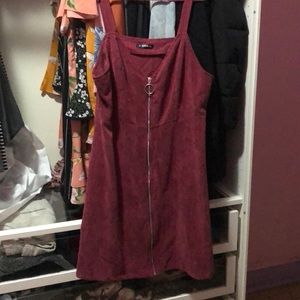 Curduroy zip up dress